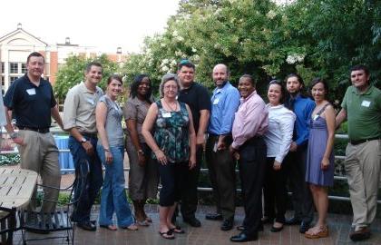 A group of Northwood University alum from the Atlanta chapter posing for a photo